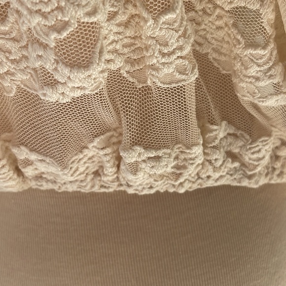 Free People Lace Net Blouse Top Medium - Picture 4 of 4